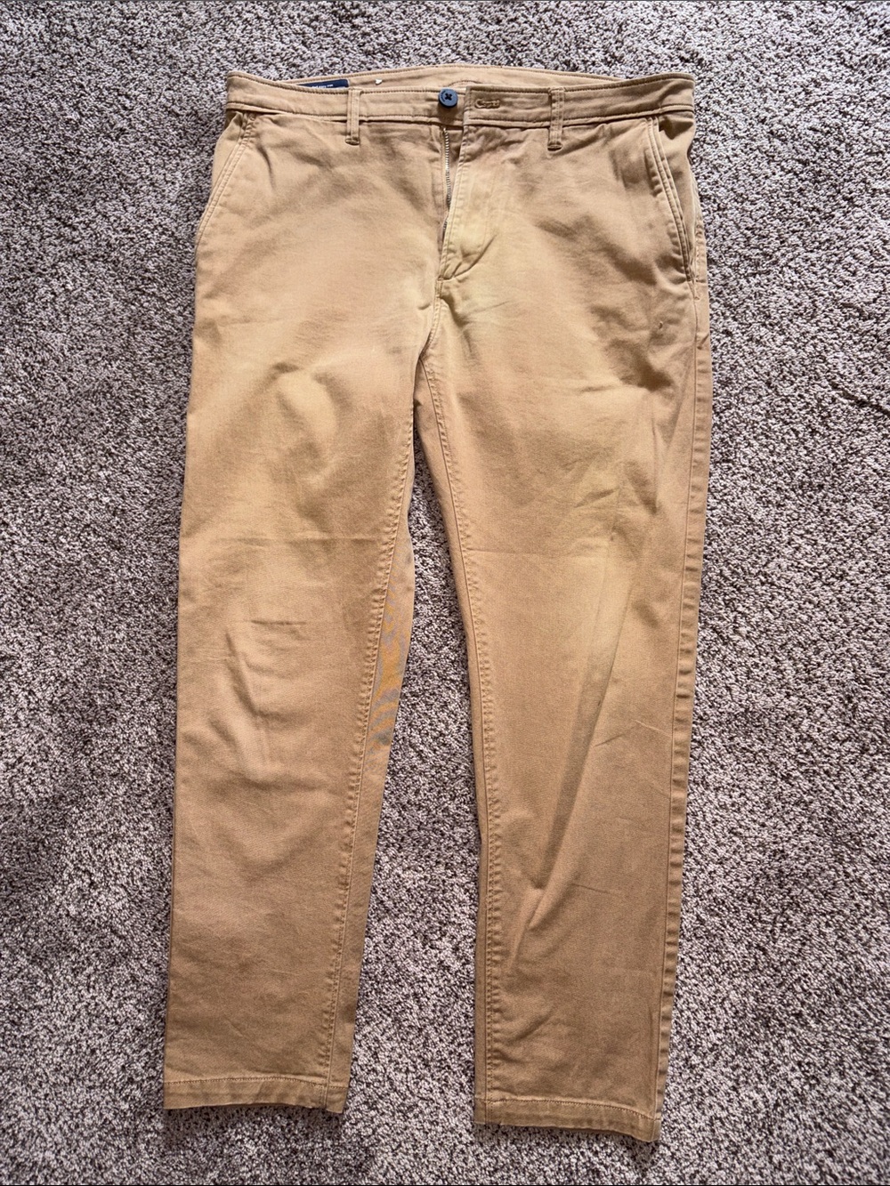Zara Slim Chinos in Khaki Tan